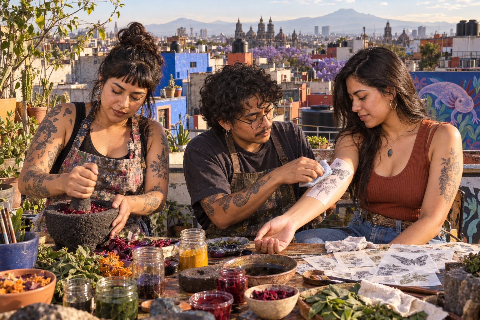 Mexico City street culture and tattoo ink laboratory field study