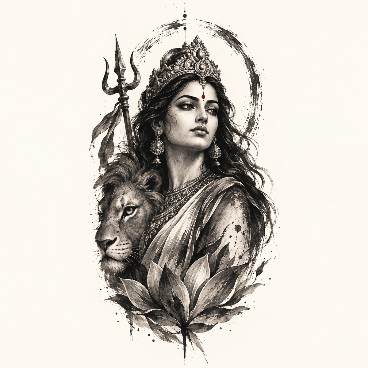 Durga Temporary Tattoo
