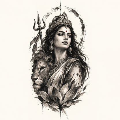 Durga Temporary Tattoo