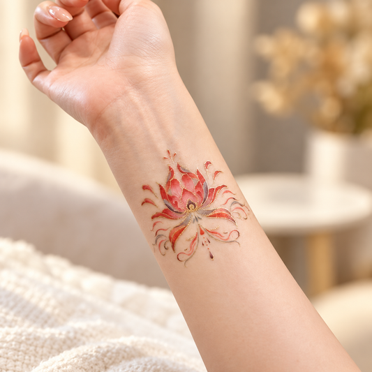 Lotus Flower Temporary Tattoo