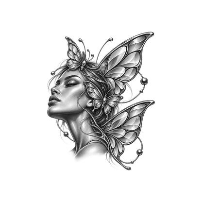 Orbiting Butterflies Temporary Tattoo