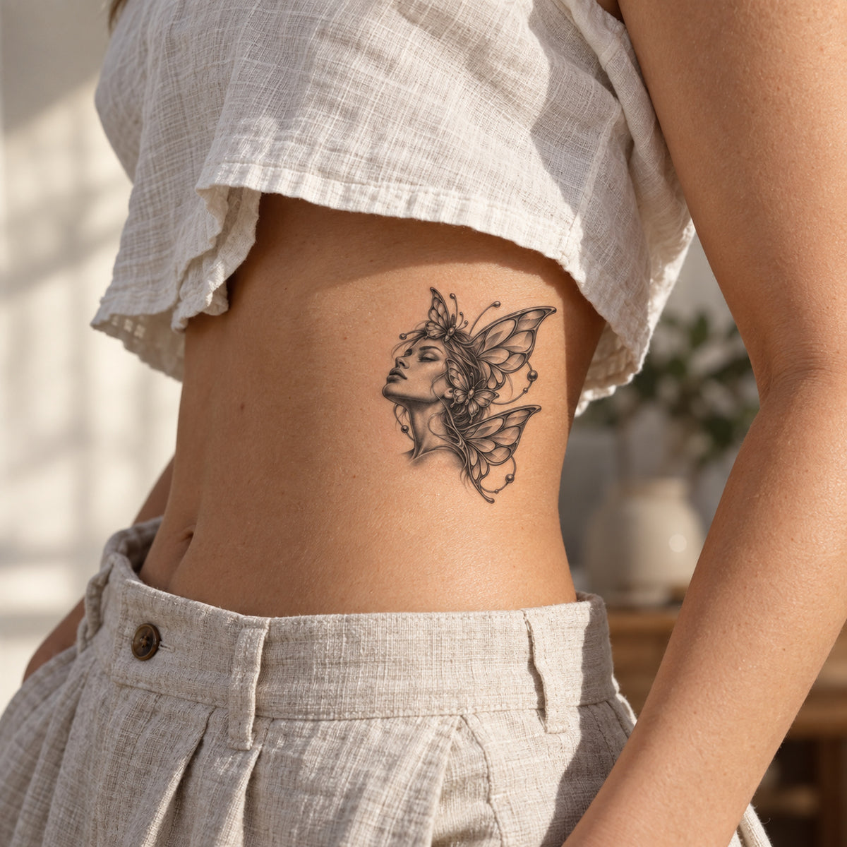 Orbiting Butterflies Temporary Tattoo