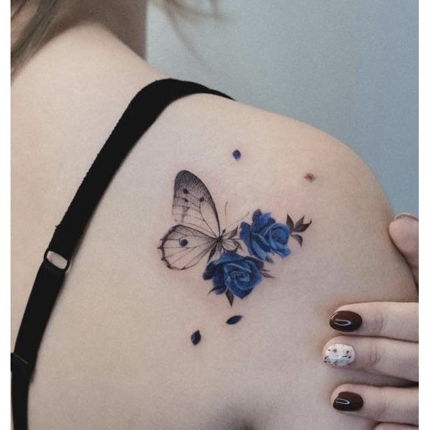 Black Butterfly 3 Temporary Tattoo