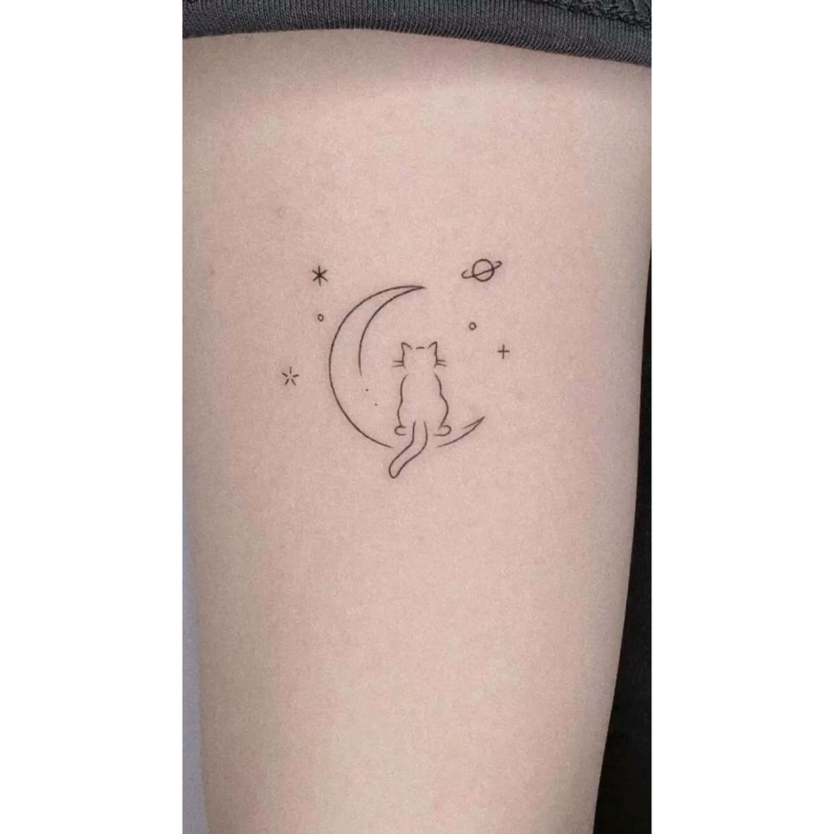 Crescent Moon Temporary Tattoo – 5-Sheet Set