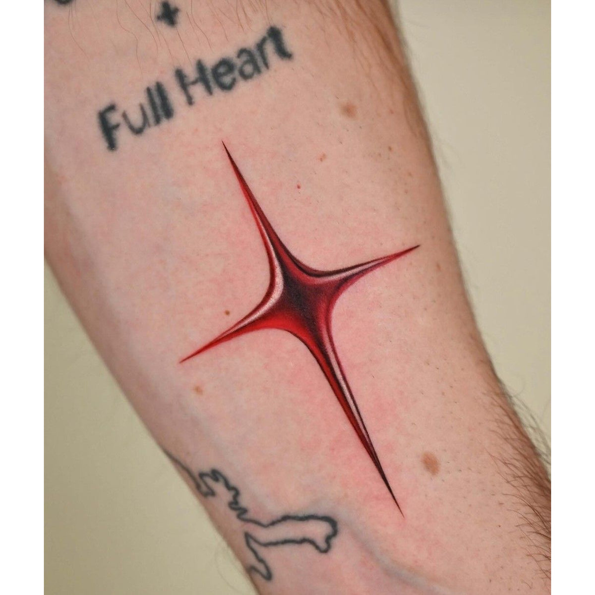 Red Star Tattoo Temporary Tattoo