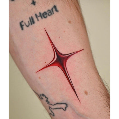 Red Star Tattoo Temporary Tattoo