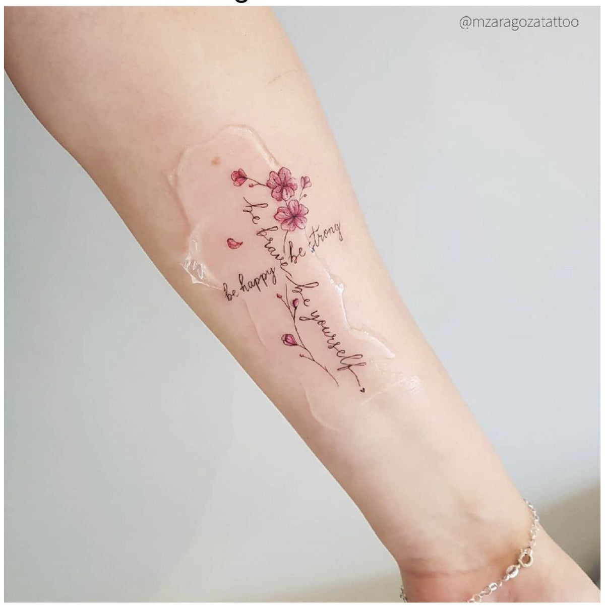 Dandelion Branch Temporary Tattoo