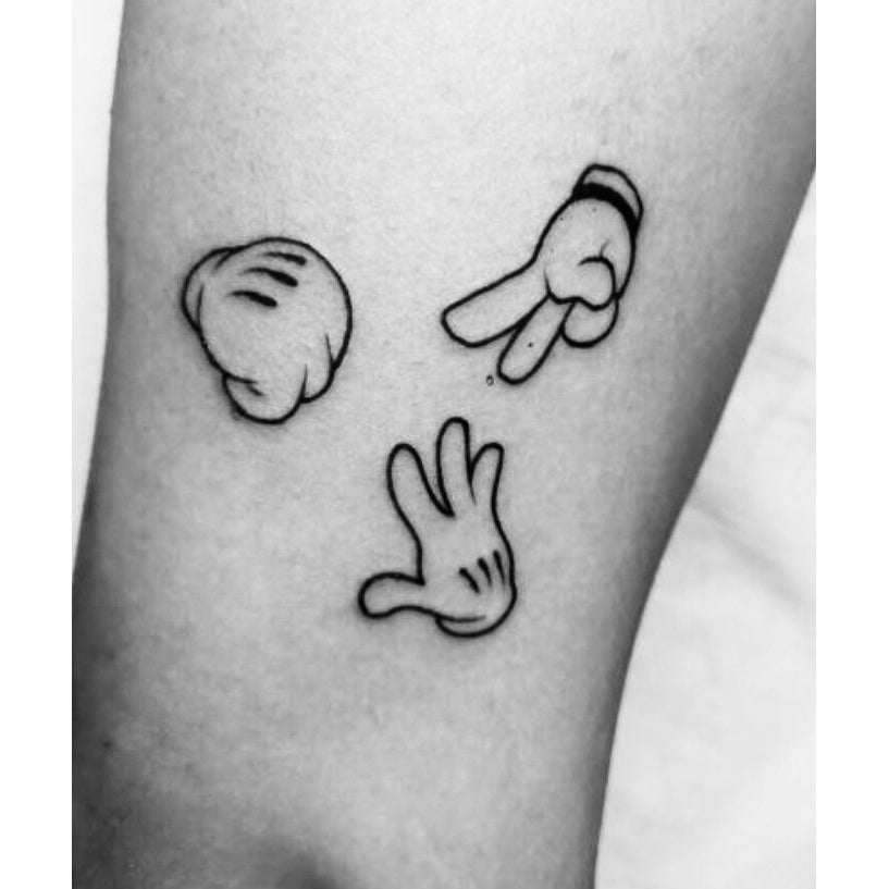 Rock Paper Scissors Temporary Tattoo