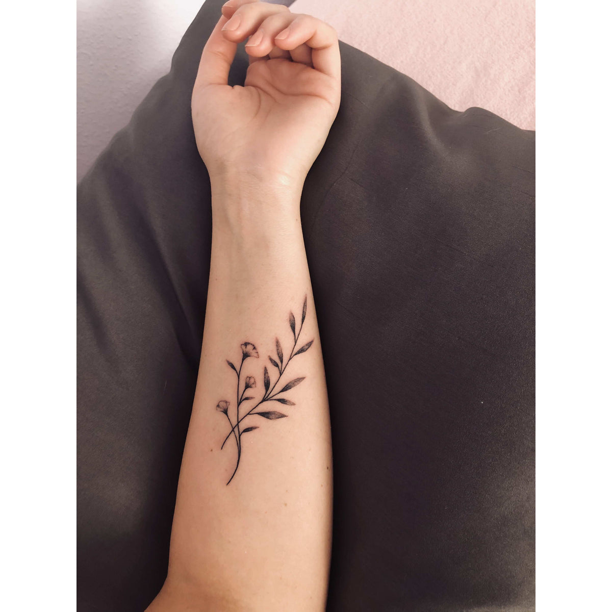 Botanical Hand Temporary Tattoo