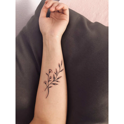 Botanical Hand Temporary Tattoo