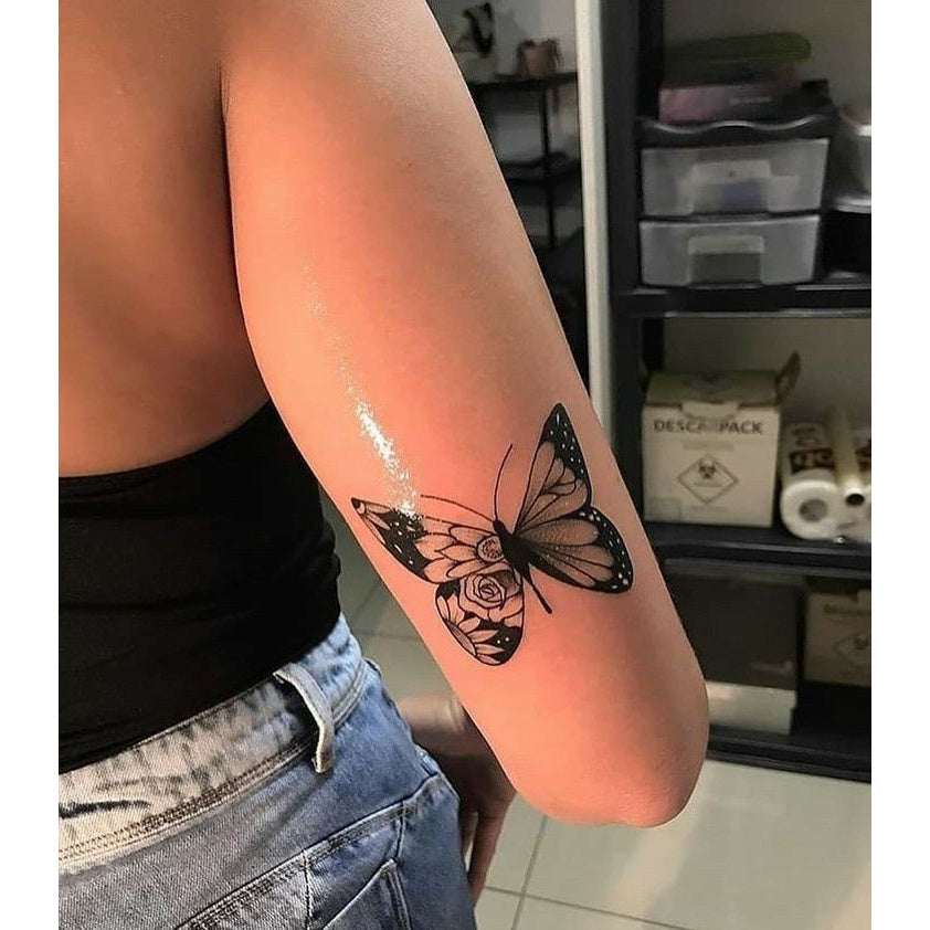 Flower Bouquet Temporary Tattoo