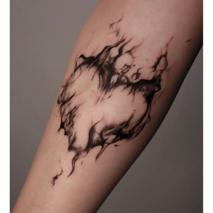 Black Thorn Branch Temporary Tattoo