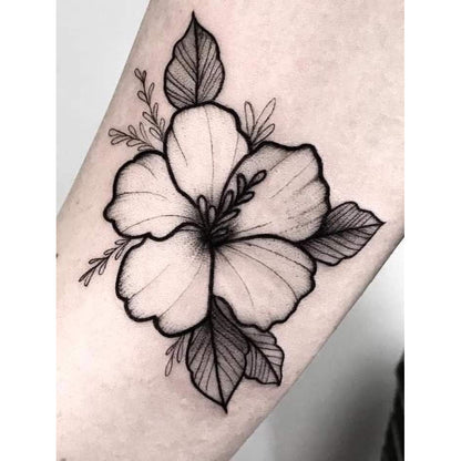 Hibiscus Blossom Temporary Tattoo