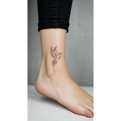 Floral Ankle Sprig Temporary Tattoo