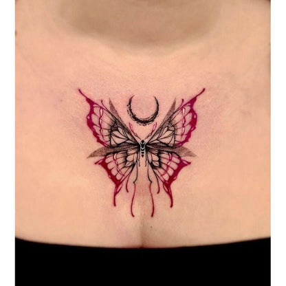 Red Butterfly Temporary Tattoo