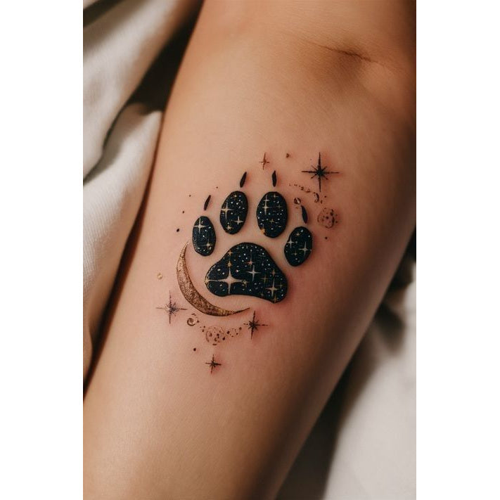 Cat Paw Print Temporary Tattoo