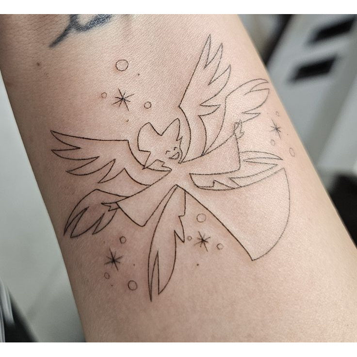 Dove and Cross Temporary Tattoo