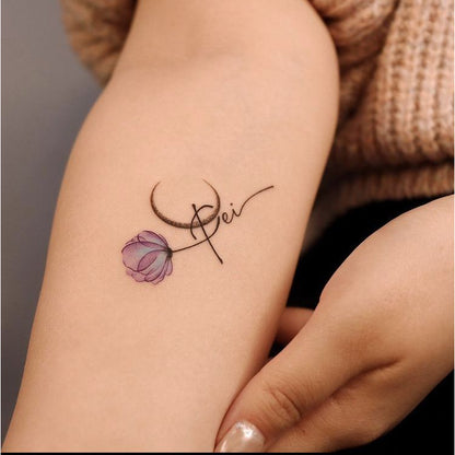 Rose Orbit Temporary Tattoo