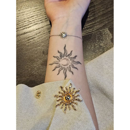 Sunflower Bracelet Temporary Tattoo