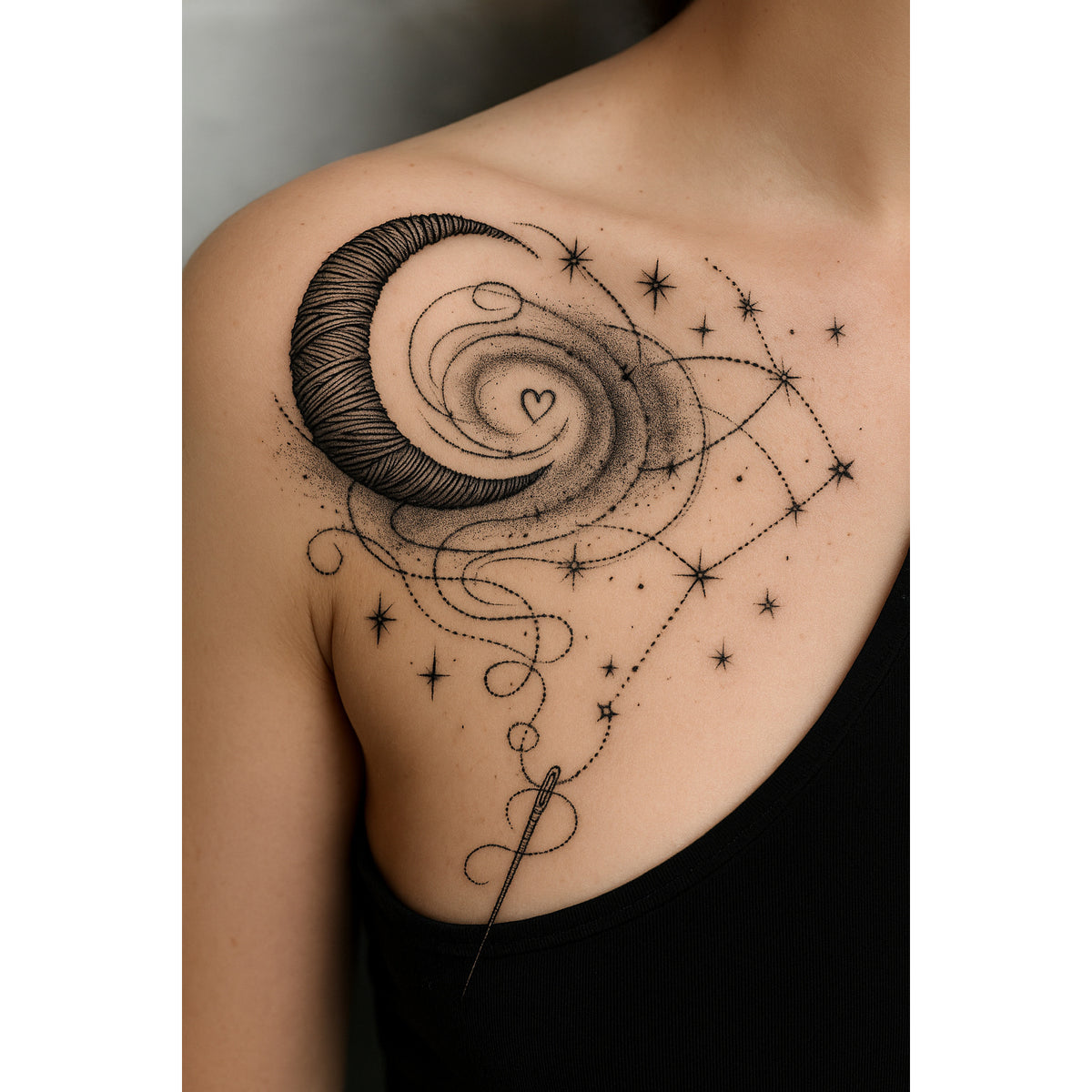 Celestial Spiral Temporary Tattoo