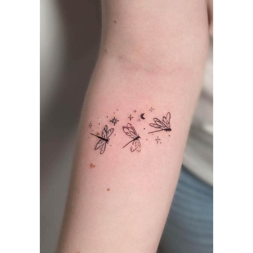 Butterfly Trio Temporary Tattoo