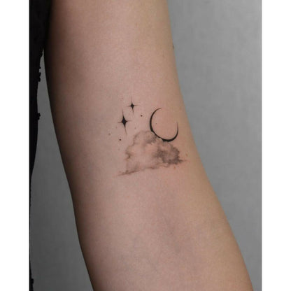 Crescent Moon Temporary Tattoo