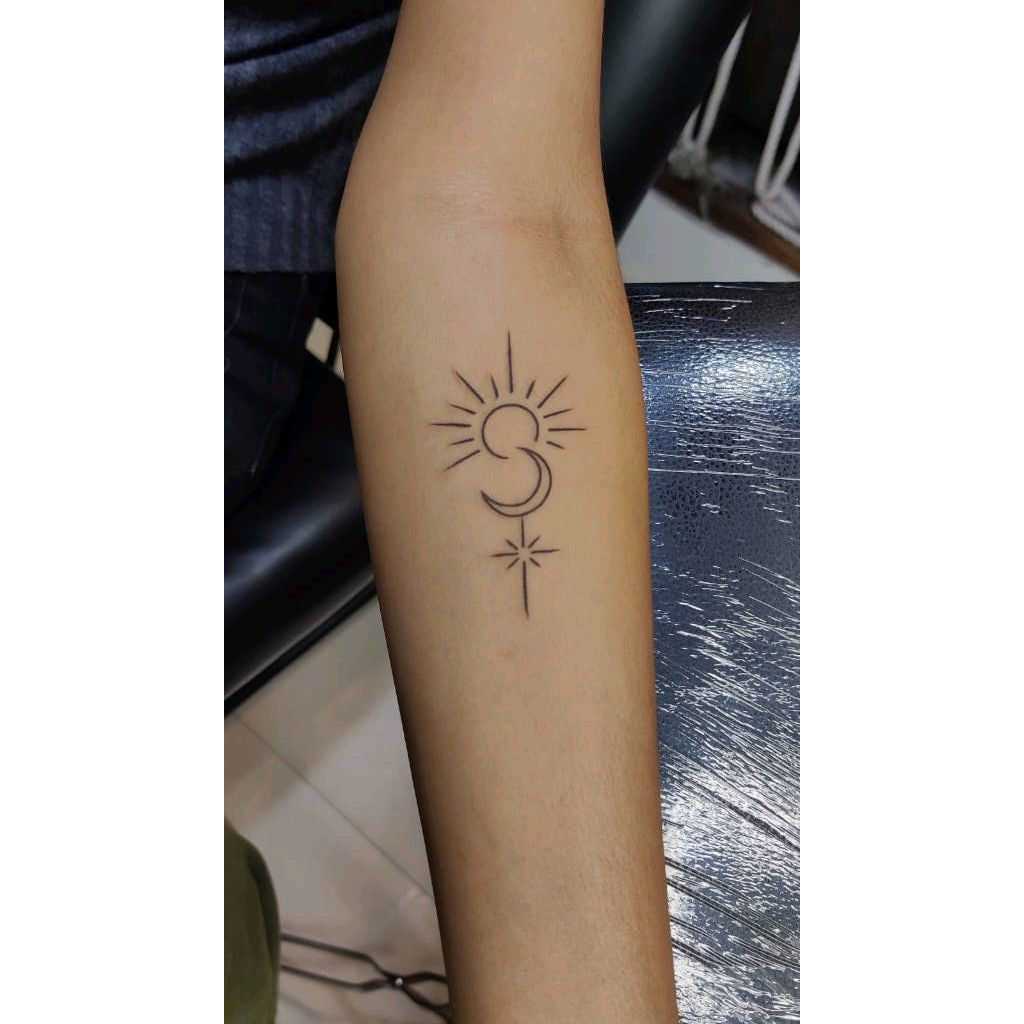 Sun Compass Temporary Tattoo