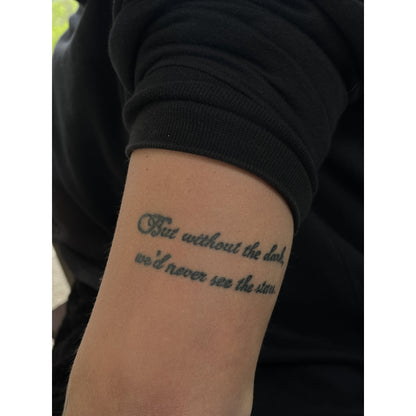 Handwritten Quote Temporary Tattoo