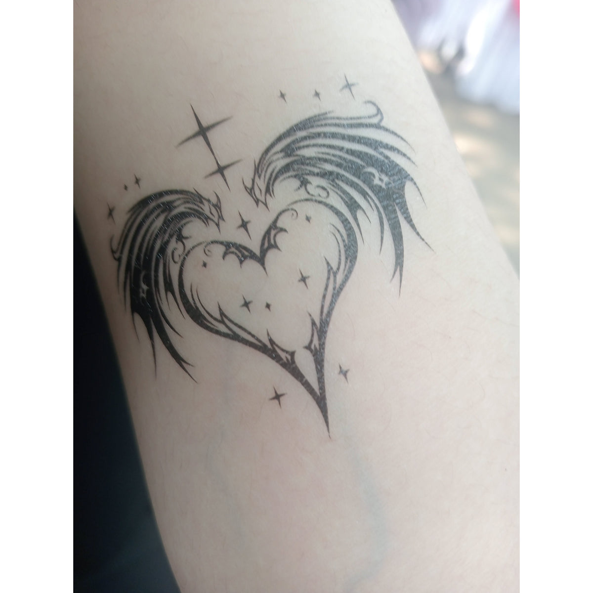 Rain Cloud Heart Temporary Tattoo
