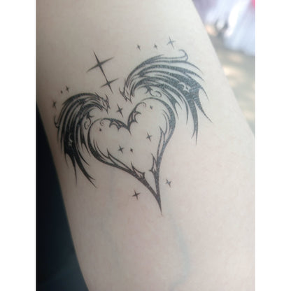 Rain Cloud Heart Temporary Tattoo