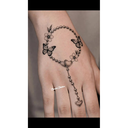 Dangling Hand Bracelet Temporary Tattoo