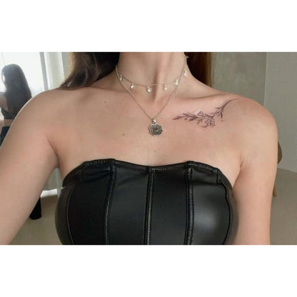 Minimal Chest Tattoo Temporary Tattoo