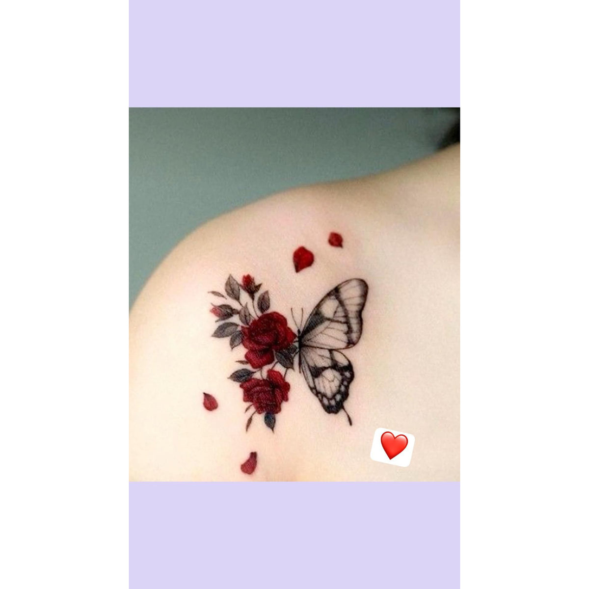 Floral Hip Branch Temporary Tattoo