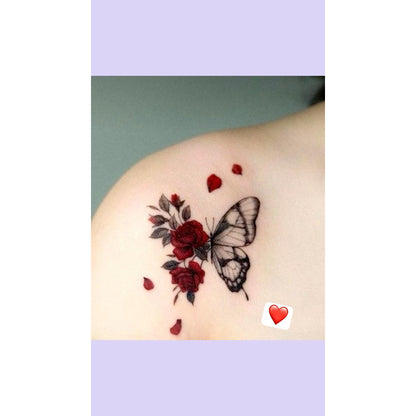 Floral Hip Branch Temporary Tattoo