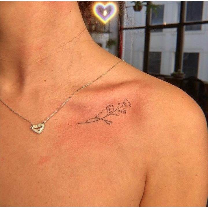 Script and Branch Temporary Tattoo