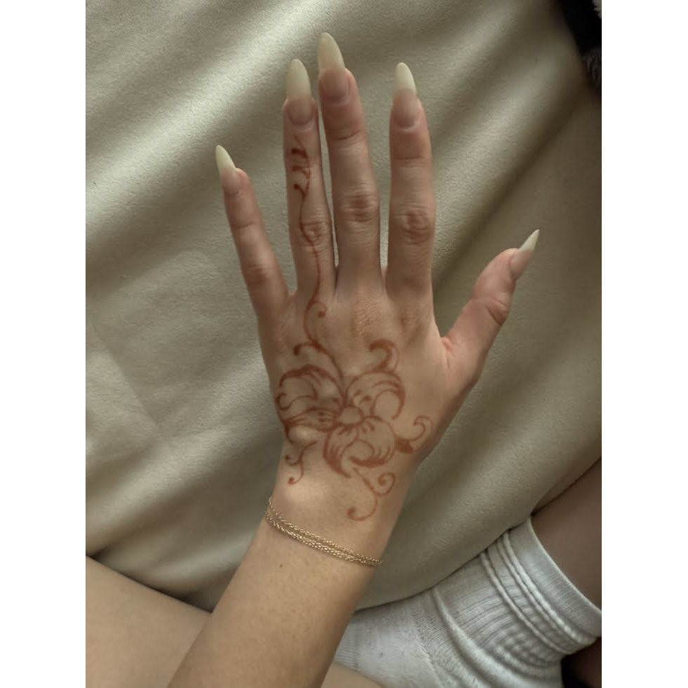 Fine Line Hand Branch Temporary Tattoo