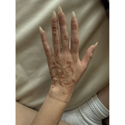 Fine Line Hand Branch Temporary Tattoo