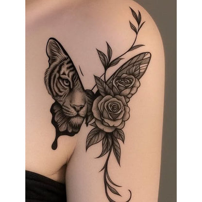 Crescent Moth Temporary Tattoo