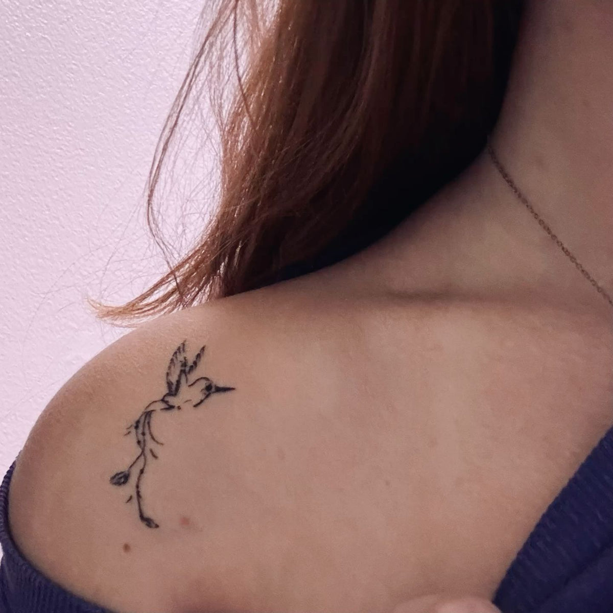 Delicate Shoulder Sprig Temporary Tattoo