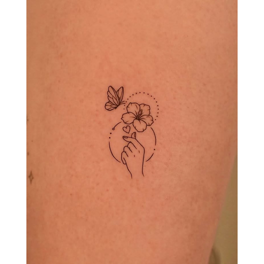 Tiny Rose Temporary Tattoo