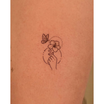 Tiny Rose Temporary Tattoo