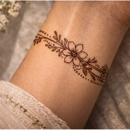 Floral Armband Temporary Tattoo