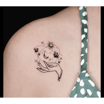 Cute Starry Character Temporary Tattoo