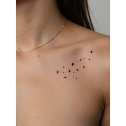 Collarbone Star Cluster Temporary Tattoo