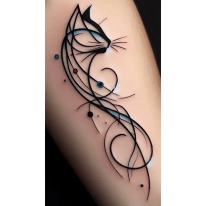 Tribal Dragon Temporary Tattoo