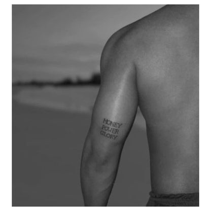 Shoulder Text Temporary Tattoo