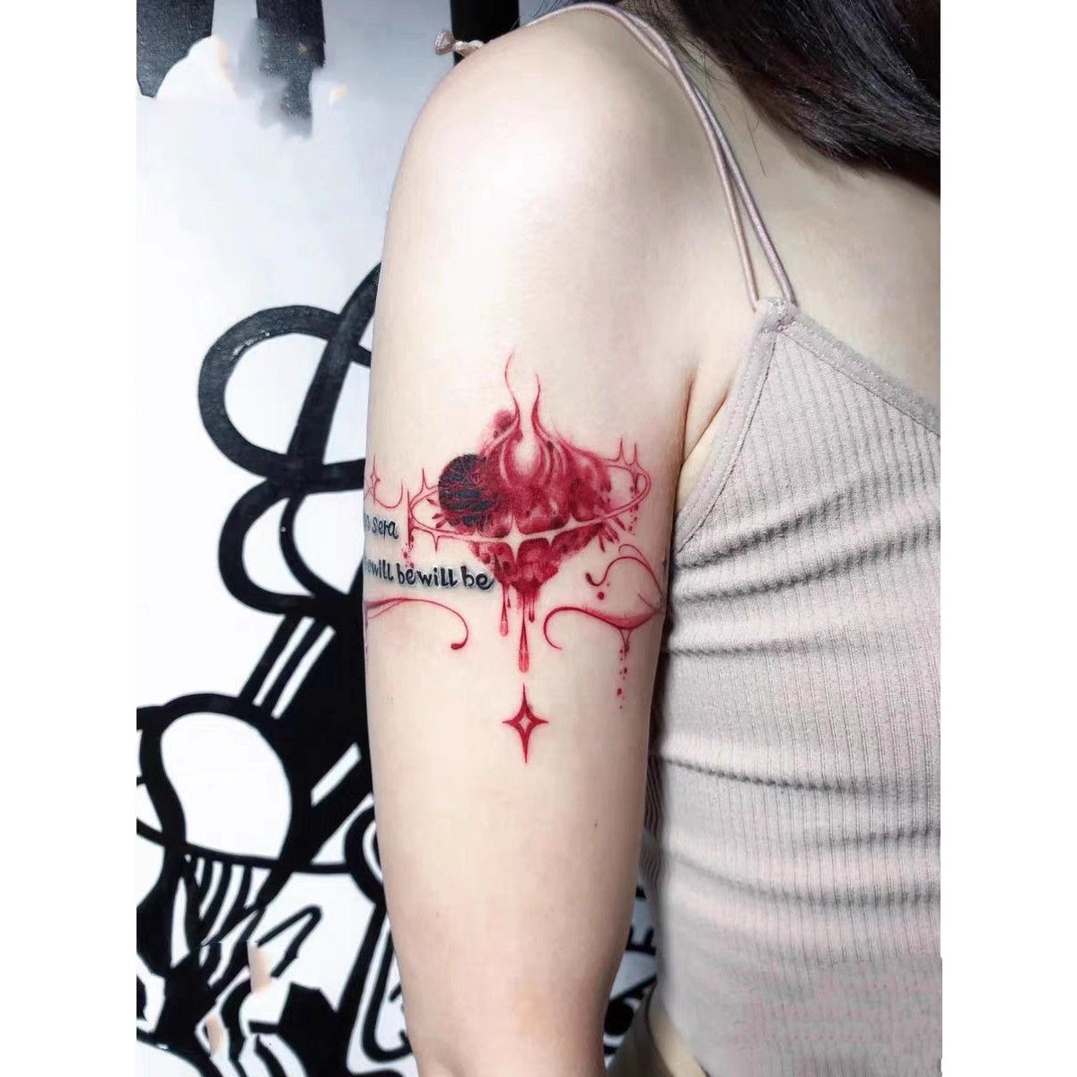 Floral Ballerina Temporary Tattoo