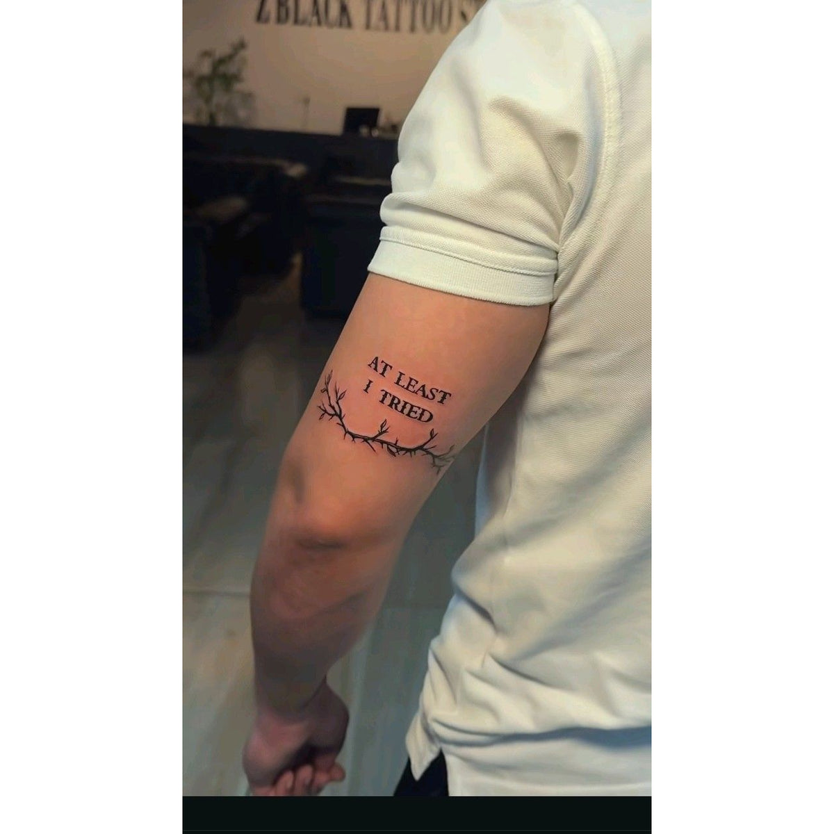 Bird and Flowers Arm Temporary Tattoo