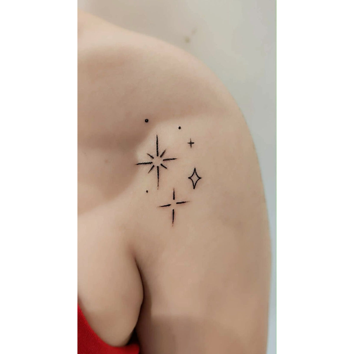 Sun and Stars Temporary Tattoo – Celestial Design