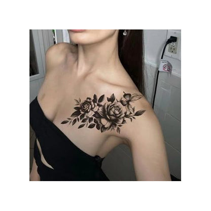 Shoulder Floral Cluster Temporary Tattoo